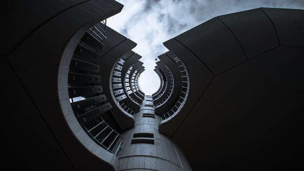 upward view of building design