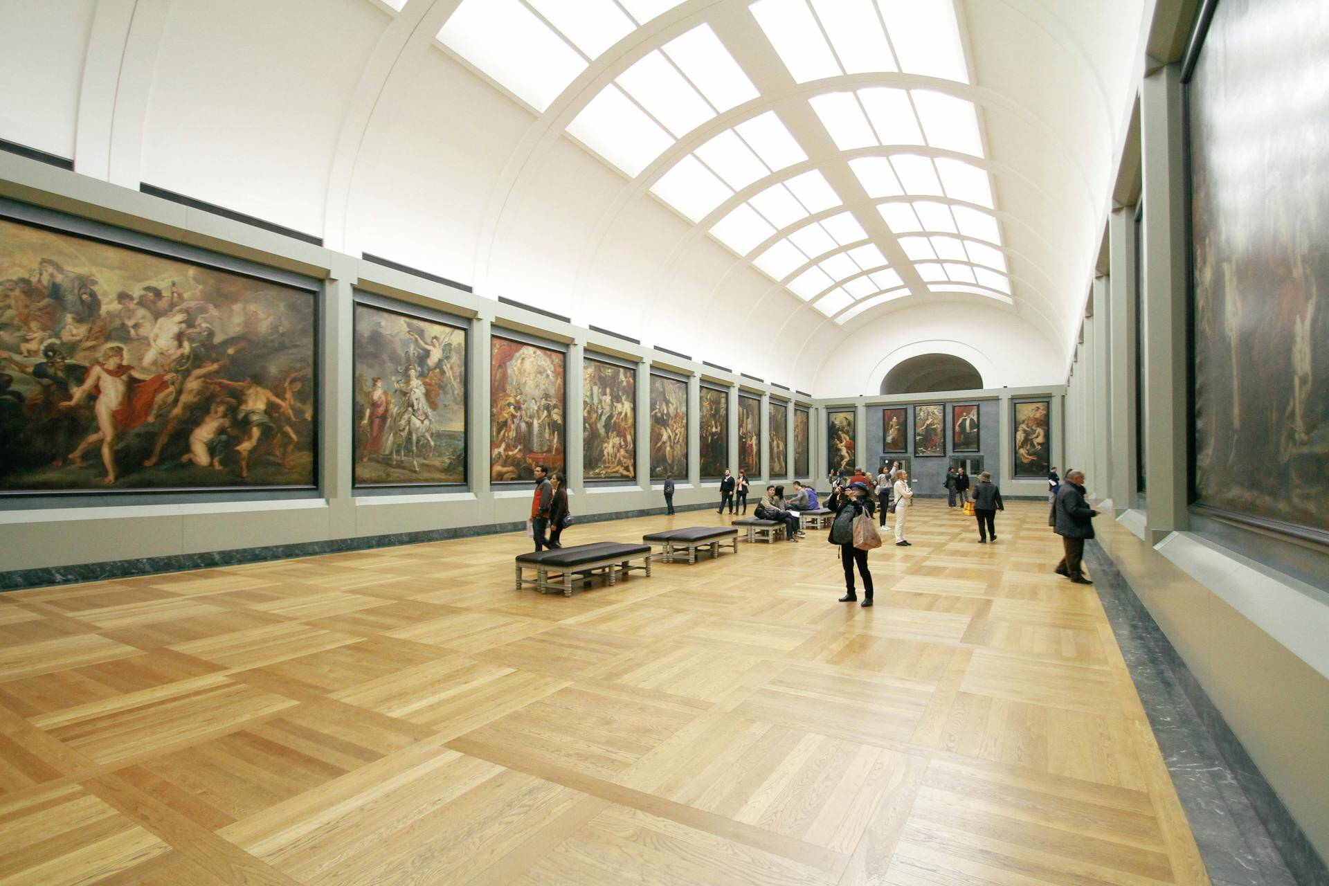 art museum hallway